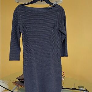 Esprit Navy Striped Long Sleeve Dress